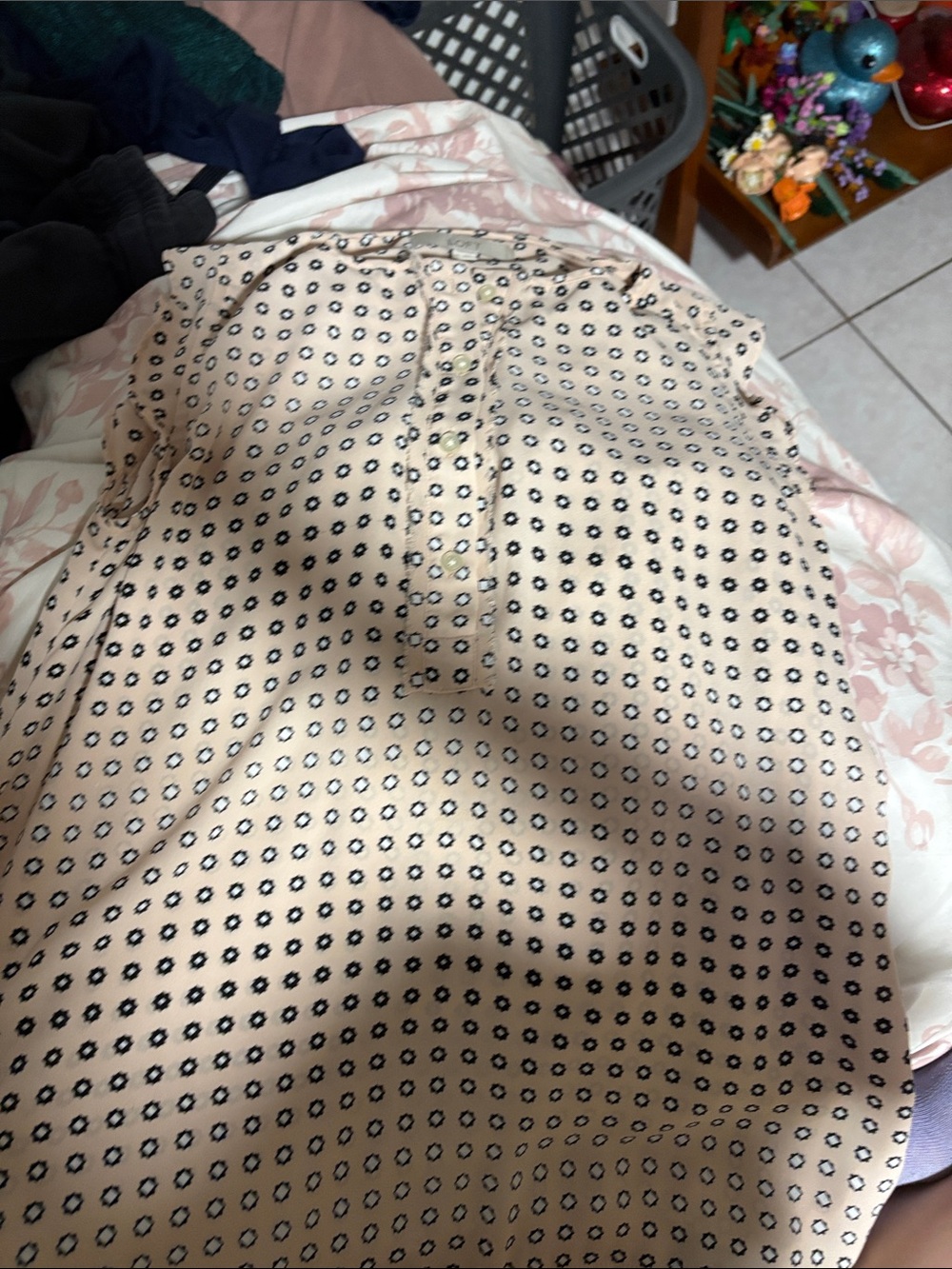 Pinkish Beige Polka Dot Shirt